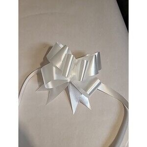 10 Pcs Pull Bows for Gift Wrapping Pure White Gift Bows for Presents Ribbons